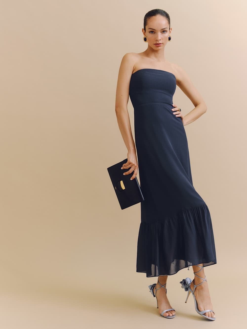 Reformation- Womens Arta Dress in Navy